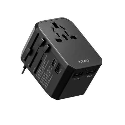 Picture of Wiwu UA304 45W PD Universal Travel Adapter Wall Charger Multifunction Quick Charger with 4 International Plug