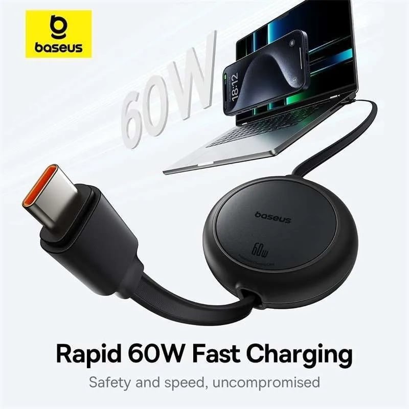 Picture of Baseus 60W Free2 Pull Mini Retractable USB-C To USB C Cable