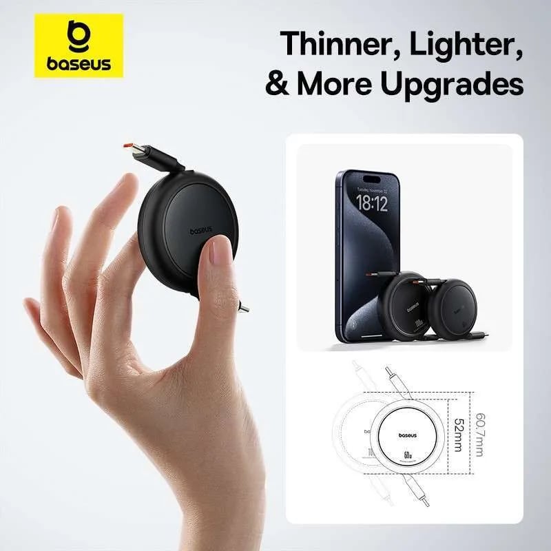 Picture of Baseus 60W Free2 Pull Mini Retractable USB-C To USB C Cable