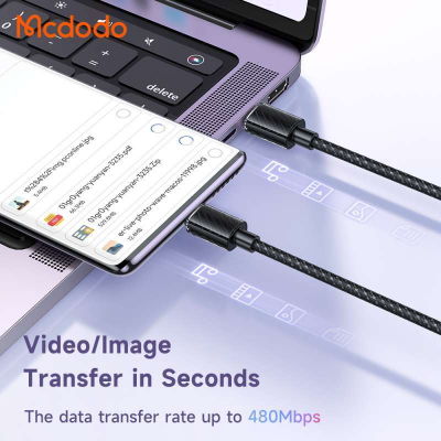 Picture of Mcdodo CA-367 | Type-C to Type-C Mobile Cable | Fast Charge 100W PD - Black