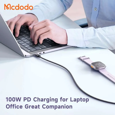 Picture of Mcdodo CA-367 | Type-C to Type-C Mobile Cable | Fast Charge 100W PD - Black