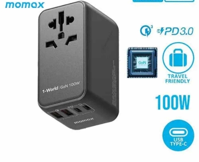 Picture of Momax 1-World UA10 100W GaN 4 ports + AC Travel Adapter