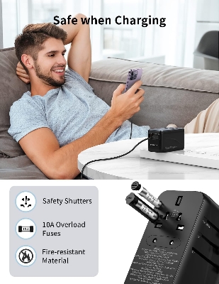 Picture of Momax 1-World UA10 100W GaN 4 ports + AC Travel Adapter