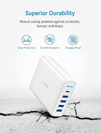 Picture of Anker 60watt PowerPort 5 Speed Power Delivery Wall Charger - White