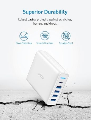 Picture of Anker 60watt PowerPort 5 Speed Power Delivery Wall Charger - White