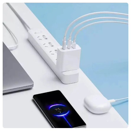 Picture of Xiaomi 67W GaN Charger 2C1A PD Fast Charging 1.5m 6A Data Cable Set Xiaomi Mi Gan Charger 67W 2C1A Fast Charger Set