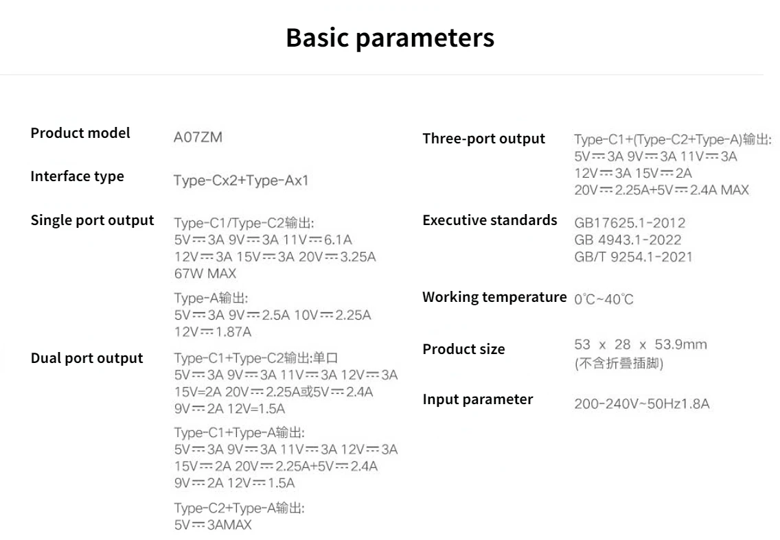 Picture of Xiaomi 67W GaN Charger 2C1A PD Fast Charging 1.5m 6A Data Cable Set Xiaomi Mi Gan Charger 67W 2C1A Fast Charger Set
