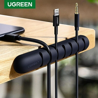 Picture of U GREEN 7 Port Silicone Cable Organizer - Black