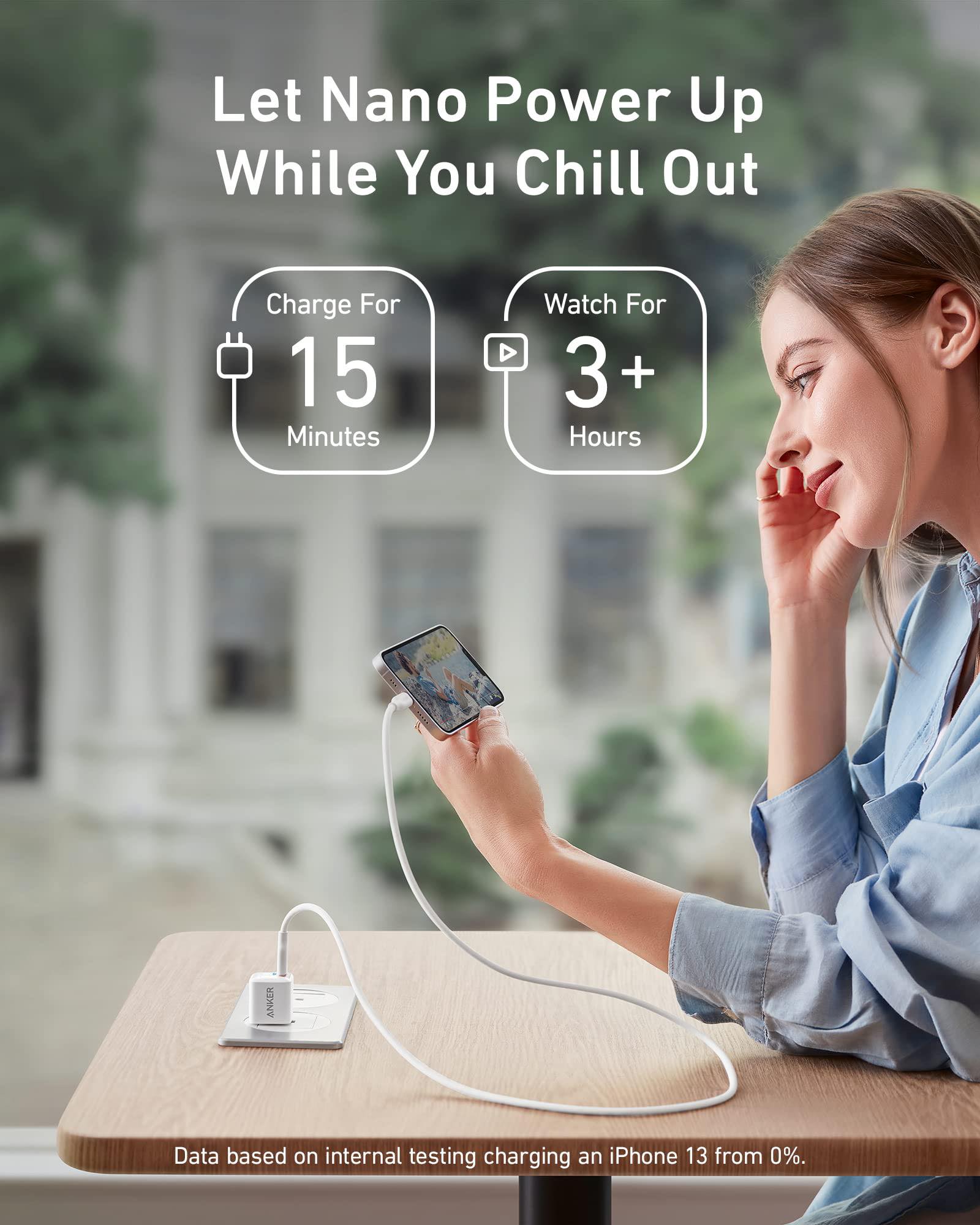 Picture of Anker PowerPort III Nano-20W Version-High Voltage PIQ 3.0 USB-C Charger  for iPhone 14/13/12/11/11 Pro/11 Pro Max/XR/XS/X