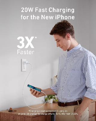 Picture of Anker PowerPort III Nano-20W Version-High Voltage PIQ 3.0 USB-C Charger  for iPhone 14/13/12/11/11 Pro/11 Pro Max/XR/XS/X