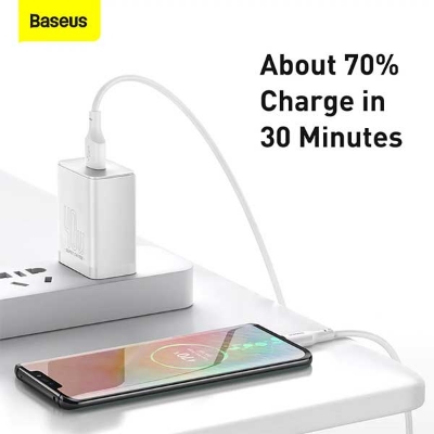 Picture of Baseus Huawei Module 1U 40W Super Fast Charger with Type C 5A Data Cable