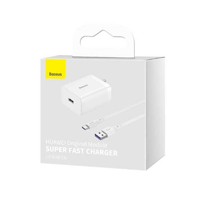 Picture of Baseus Huawei Module 1U 40W Super Fast Charger with Type C 5A Data Cable