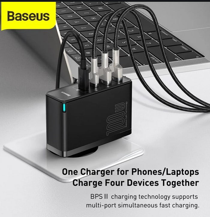 Picture of Baseus GaN2 Pro Quick Charger 2C+2U 100W- Black