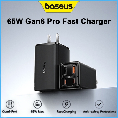 Picture of Baseus GaN6 Pro 65W Fast Charger For Macbook Samsung IPhone Pixel Huawei