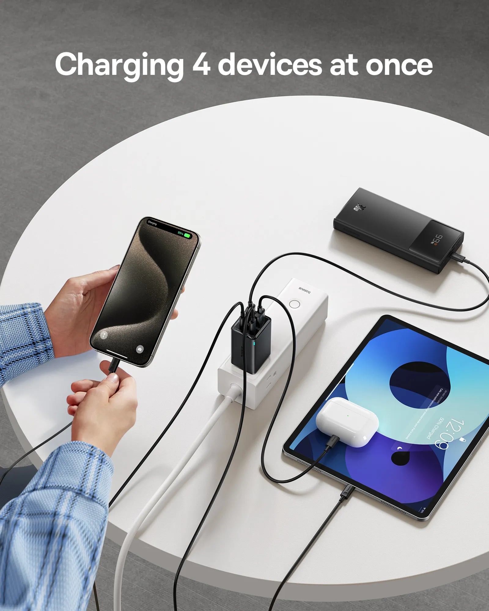 Picture of Baseus GaN6 Pro 65W Fast Charger For Macbook Samsung IPhone Pixel Huawei