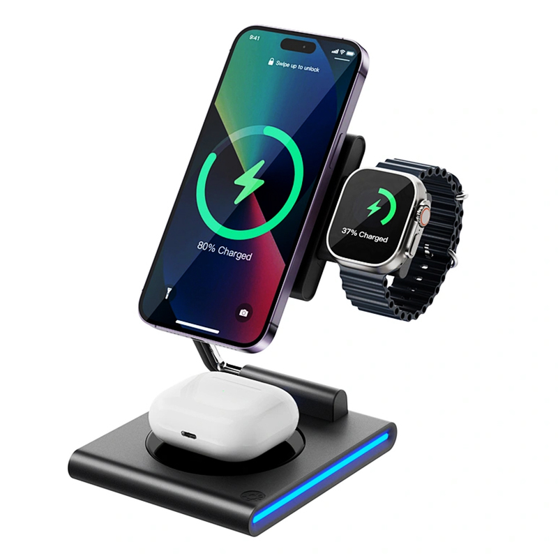 Picture of WIWU Geek Wi-W023 3in1 15W Wireless Charge - Black