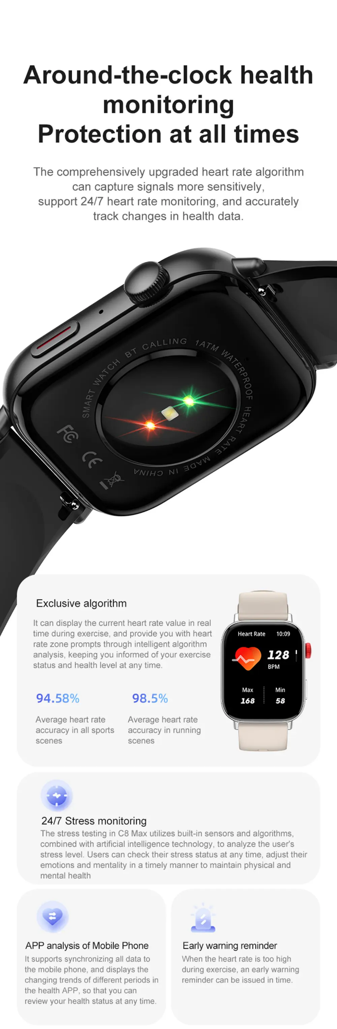 Picture of COLMI C8 Max Smartwatch 1.93" Big Touch Screen Smart Watch