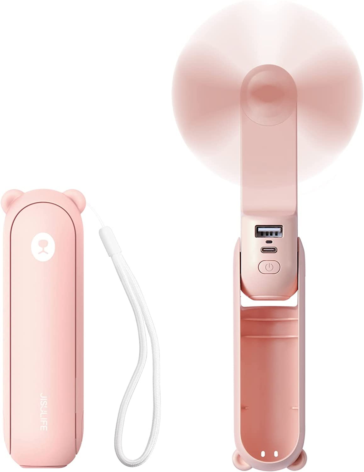 Picture of JISULIFE F8 3-in-1 Mini Foldable Fan with Flashlight & Power Bank 2000mAh