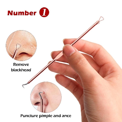 Picture of Lanbena Rose Gold Pimple Acne Blackhead Remover Needle 4pcs