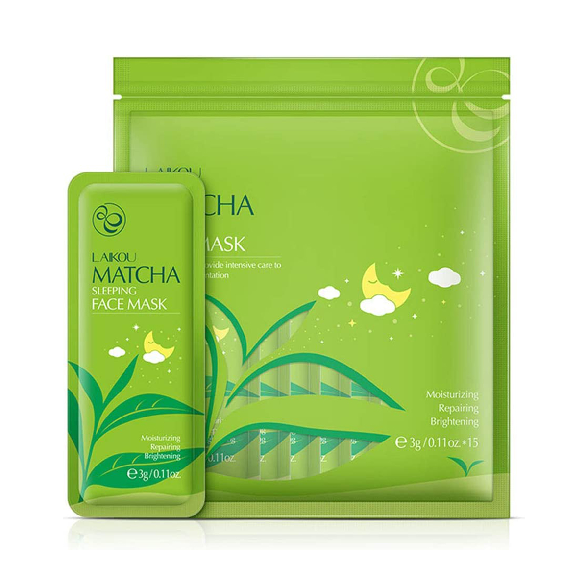 Picture of Laikou Matcha Sleeping Face Mask 15 -Pcs