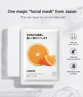 Picture of Lanbena Orange Vitamin C Facial Sheet 1Pcs - 25ml
