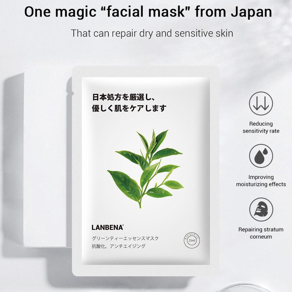 Picture of Lanbena Green Tea Facial Sheet Mask 1Pcs