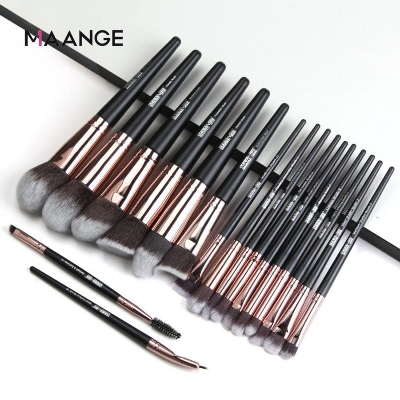 Picture of MAANGE  Makeup Brushes Set 18Pcs - Black