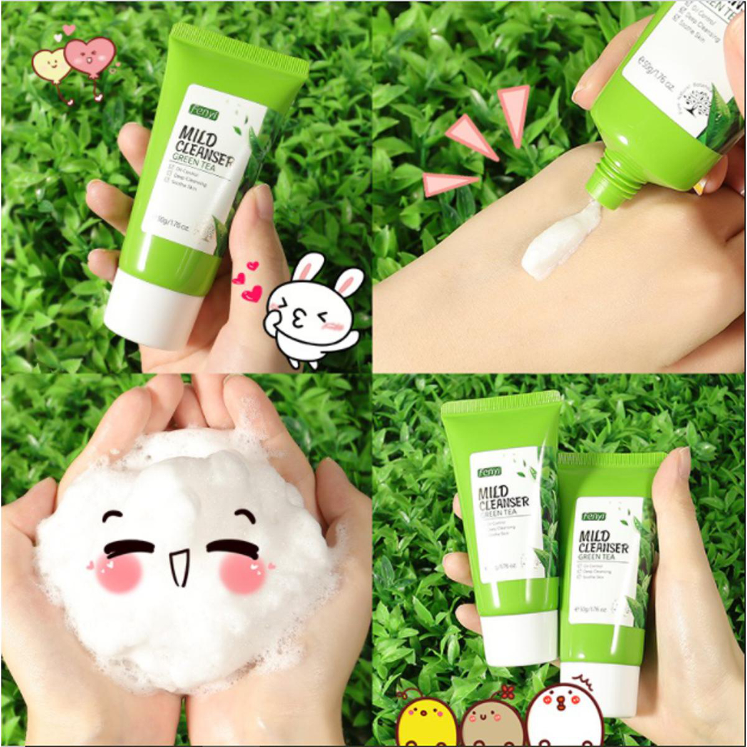 Picture of Fenyi Green Tea Cleanser Oil Control Face Wash Reduce Acne Pimples 50g