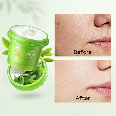 Picture of Fenyi Green Tea Face Sleeping Mask Moisturizer Oil Control Reduce Acne - 100g