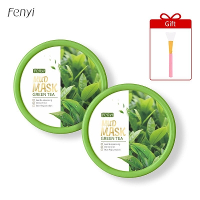 Picture of Fenyi Green Tea Mud Mask - 100g + Mask Applicator Brush Bundle