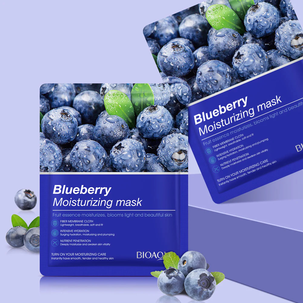 Picture of BIOAQUA Blueberry Mask Moisturizing Nourishing Sheet Mask - 25g