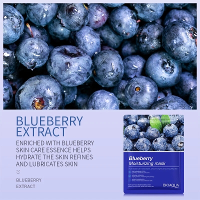 Picture of BIOAQUA Blueberry Mask Moisturizing Nourishing Sheet Mask - 25g