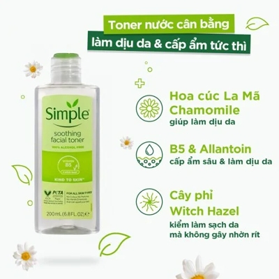 Picture of Simple Kind to Skin Soothing Facial Toner -200 ml