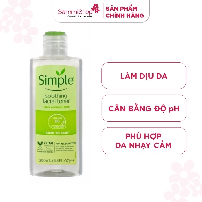 Picture of Simple Kind to Skin Soothing Facial Toner -200 ml