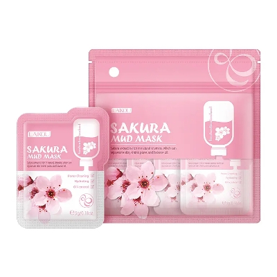 Picture of LAIKOU Japan Sakura Mud Mask - 5g [12 PCS Set]