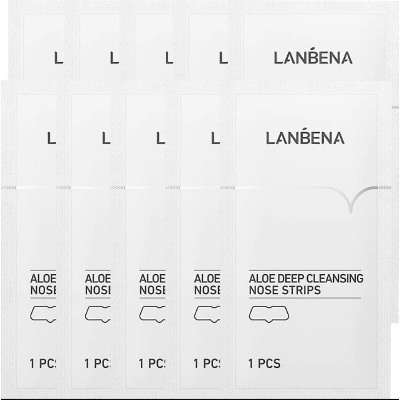 Picture of LANBENA Aloe Deep Cleansing Nose Strips Blackhead Removal Mask - 10 Pcs