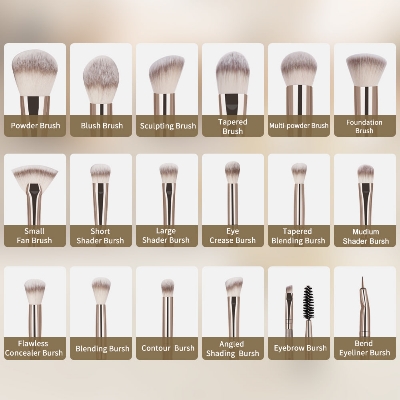 Picture of MAANGE 18Pcs Makeup Brushes Set - Ash Color