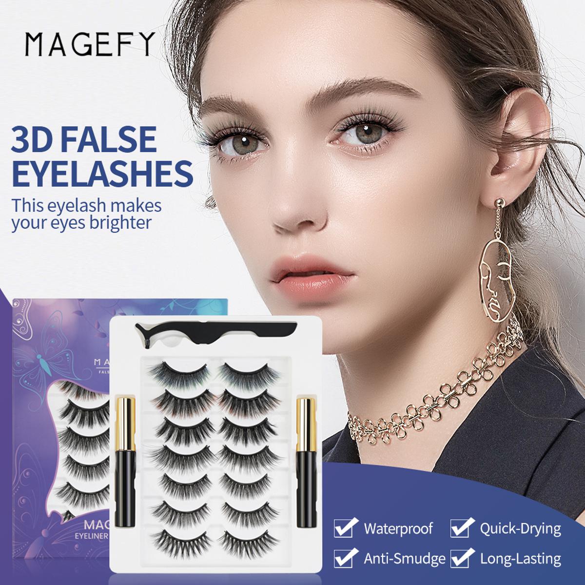 Picture of Maange Magefy Magnetic Eyeliner & Eyelashes Set 7 pair