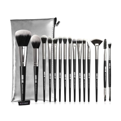 Picture of Maange 15 Pcs Makeup Brush Set (Black Colour)