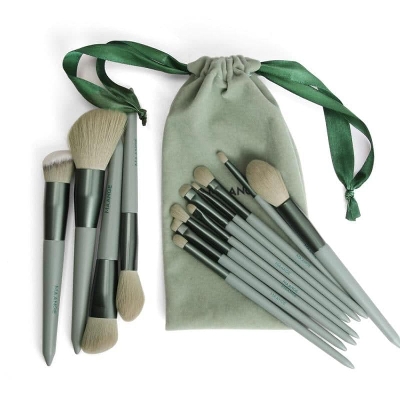 Picture of Maange 13pcs  Makeup Brush Set with soft fluffy pouch makeup brush - With Bag