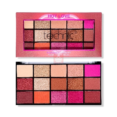 Picture of Technic 15 color Pressed Pigment Eyeshadow Palette - Hot Love