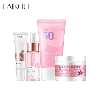 Picture of LAIKOU Sakura Eye Cream Serum Sunscreen Essence Cream 4 pcs Set