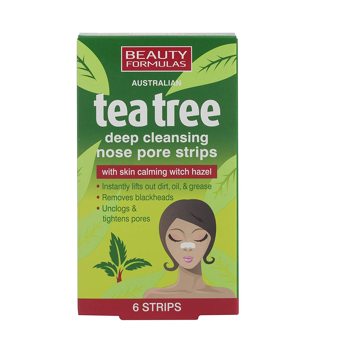 Picture of BeautyFormulas Tea Tree Deep Cleansing Nose Strips - 6ps