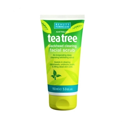 Picture of BEAUTYFORMULAS Tea Tree Blackhead Clearing Facial Scrub 150ml