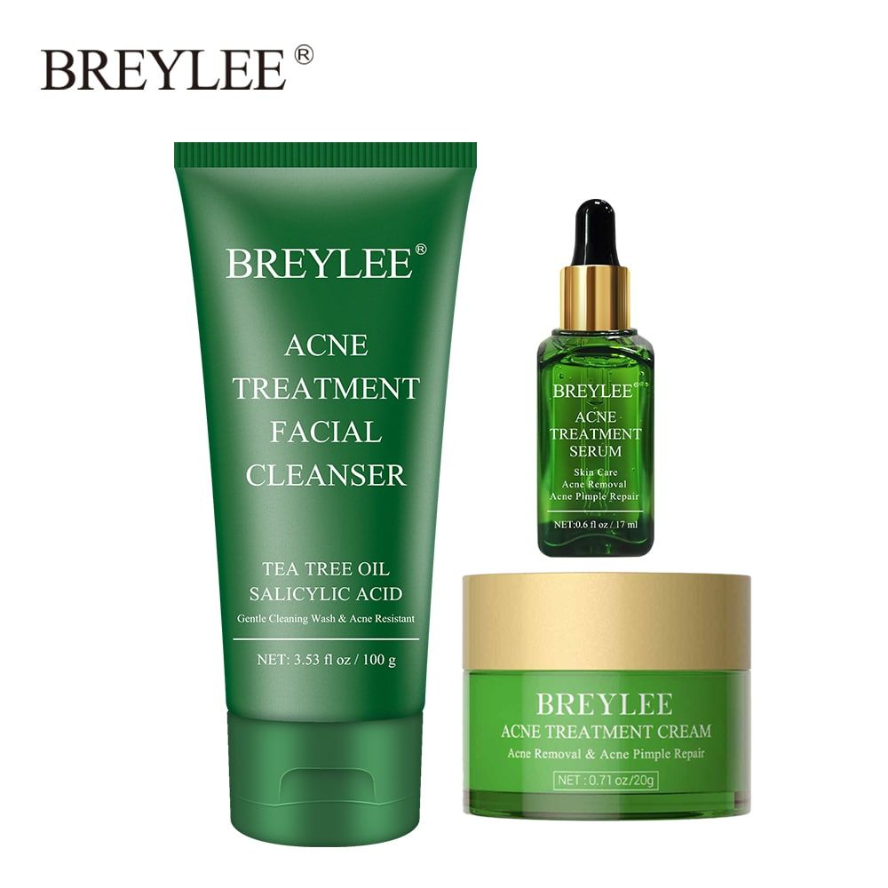 Picture of BREYLEE Acne Treatment  Facial Cleanser Serum Cream  3pcs Set