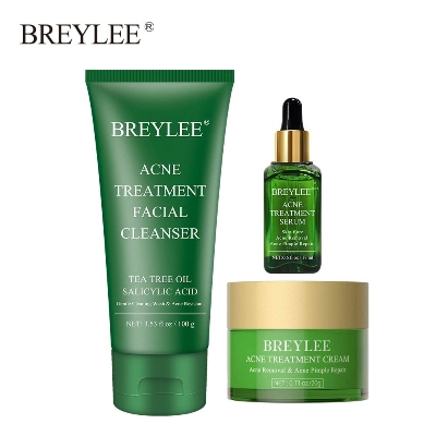 Picture of BREYLEE Acne Treatment  Facial Cleanser Serum Cream  3pcs Set