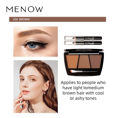 Picture of Menow 3 Color Eyebrow Kit with Brush shade-03