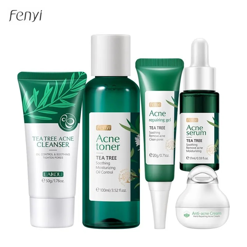 Picture of LAIKOU Tea Cleanser/Fenyi acne toner/Gel/Serum/Cream Combo
