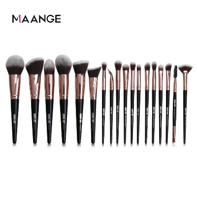Picture of MAANGE 18 Pcs Makeup Brushes Set - Black
