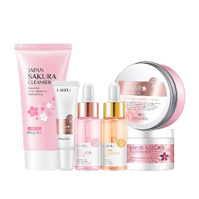 Picture of Laikou sakura face wash/eye cream/sakura serum/vitamin c serum/essence cream/mud mask  series